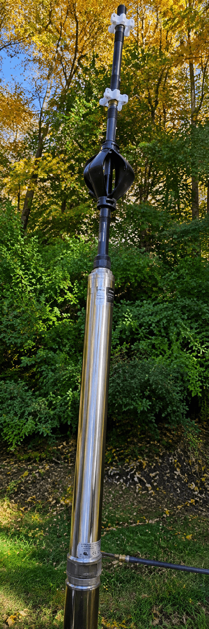 Replacement submersible well pump and piping assembly